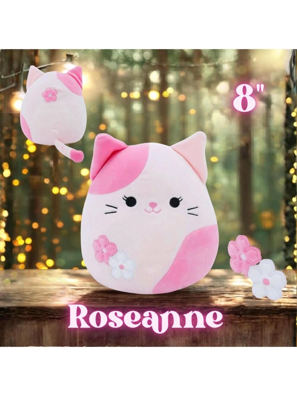 NWT Roseanna the Sakura Cat Squishmallows 8"